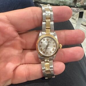 Rolex Ladies Two-Tone Gold and Silver Bracelet Watch